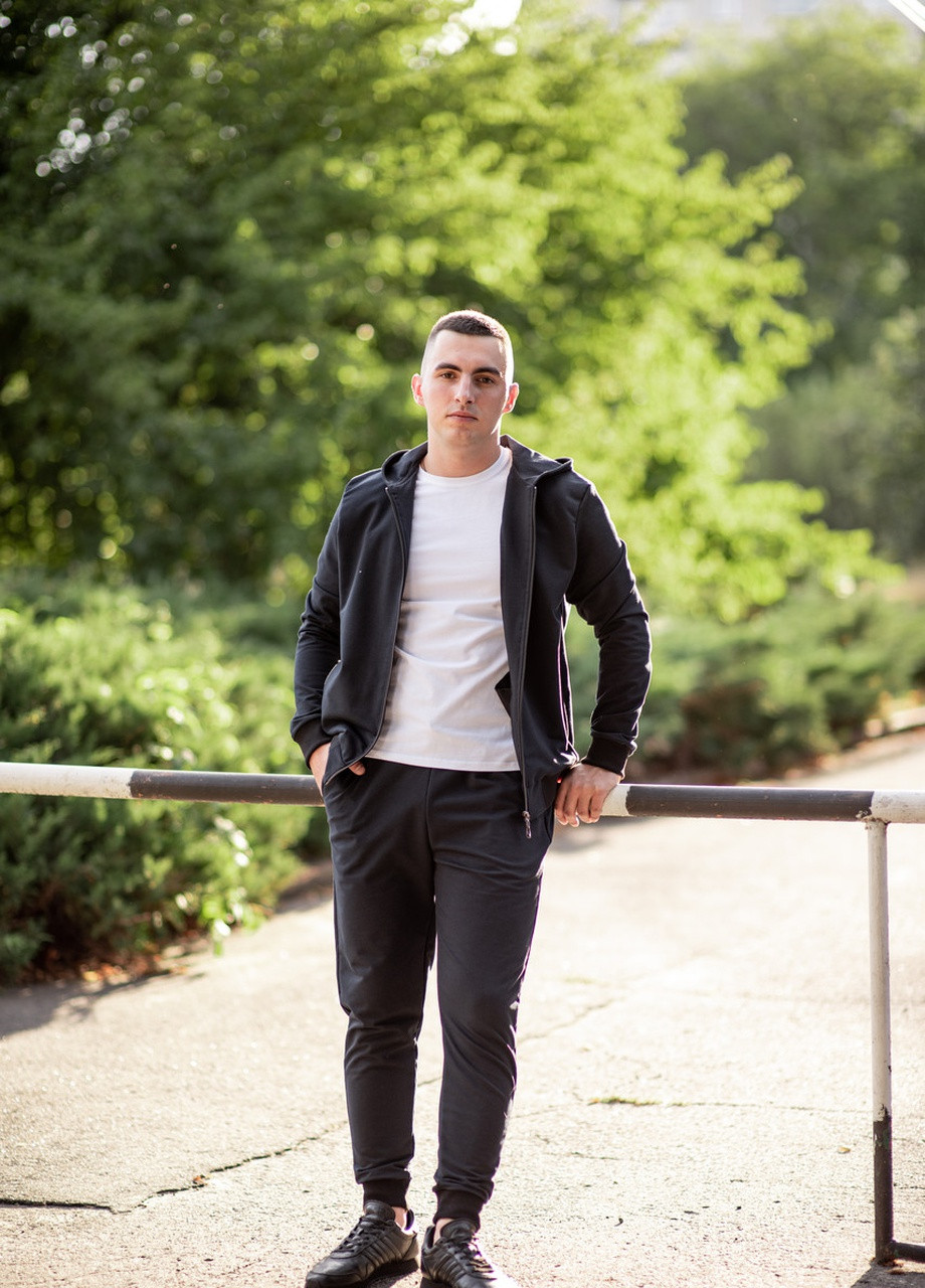 Темно-синий демисезонный мужской спортивный костюм v.o.g. брючный V.O.G.