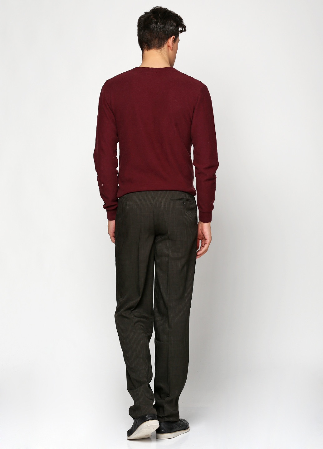 Темно-коричневые кэжуал демисезонные прямые брюки Ravol