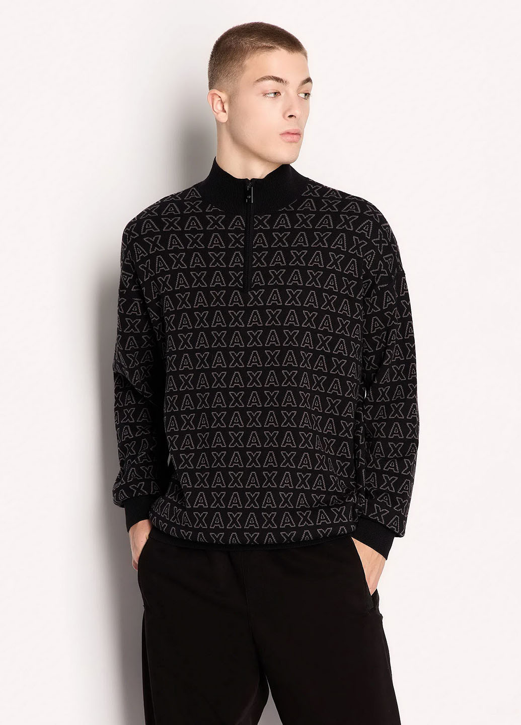 Чорний демісезонний светр Armani Exchange