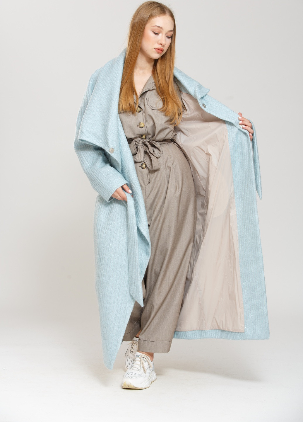 Блакитне демісезонне Пальто Donna Bacconi