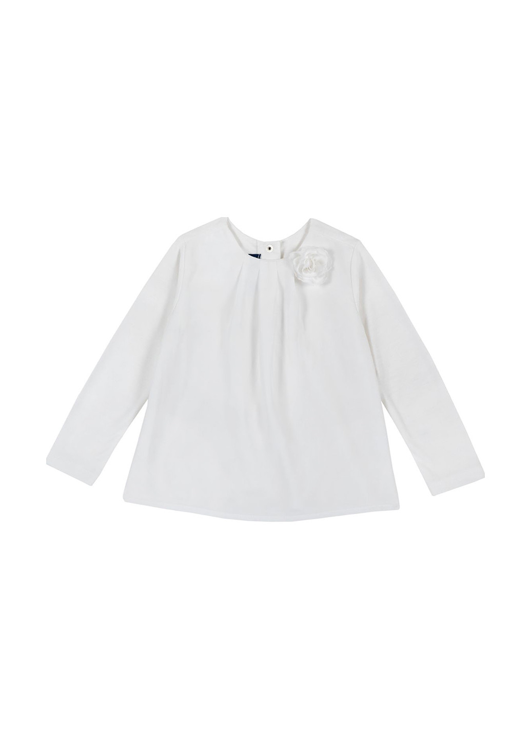 Молочная однотонная блузка Chicco демисезонная