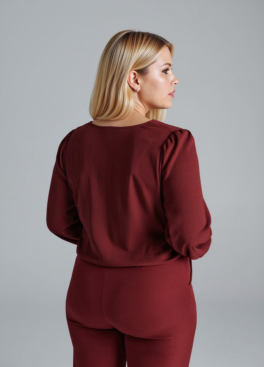 Бордовая блуза Sinsay