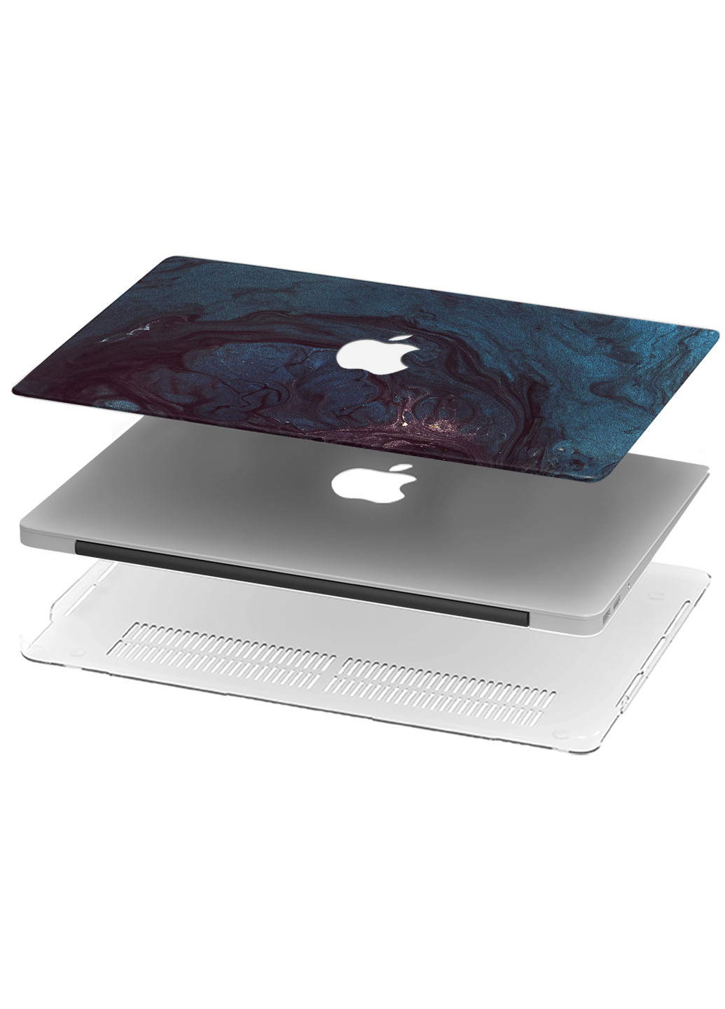 Чохол пластиковий для Apple MacBook Pro 13 A2289 / A2251 / A2338 Темно-синій мармур (Dark Blue marble) (9772-2354) MobiPrint (218865462)