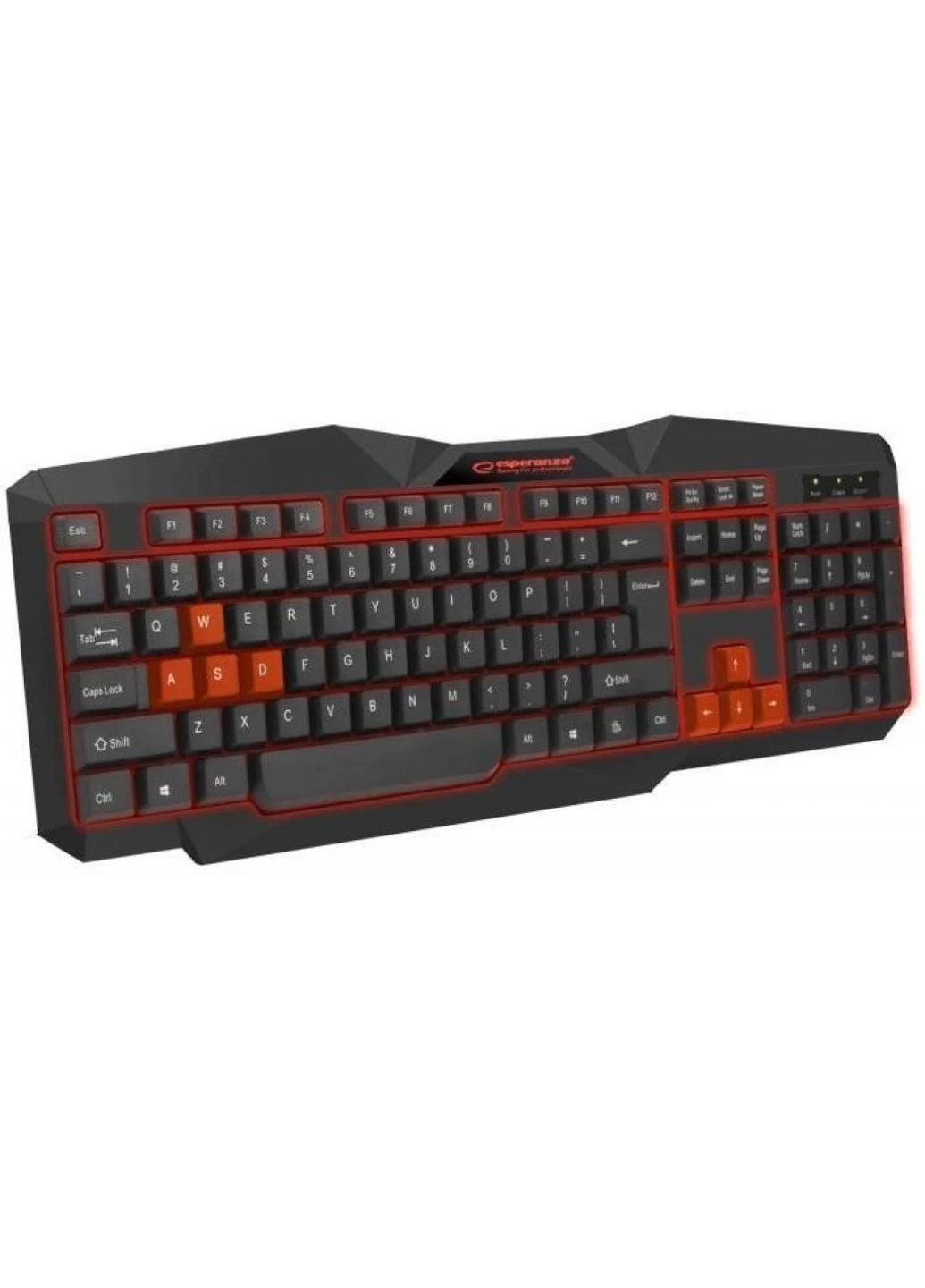 Клавіатура (EGK201RUA) Esperanza EGK201 Red USB LED (253468493)
