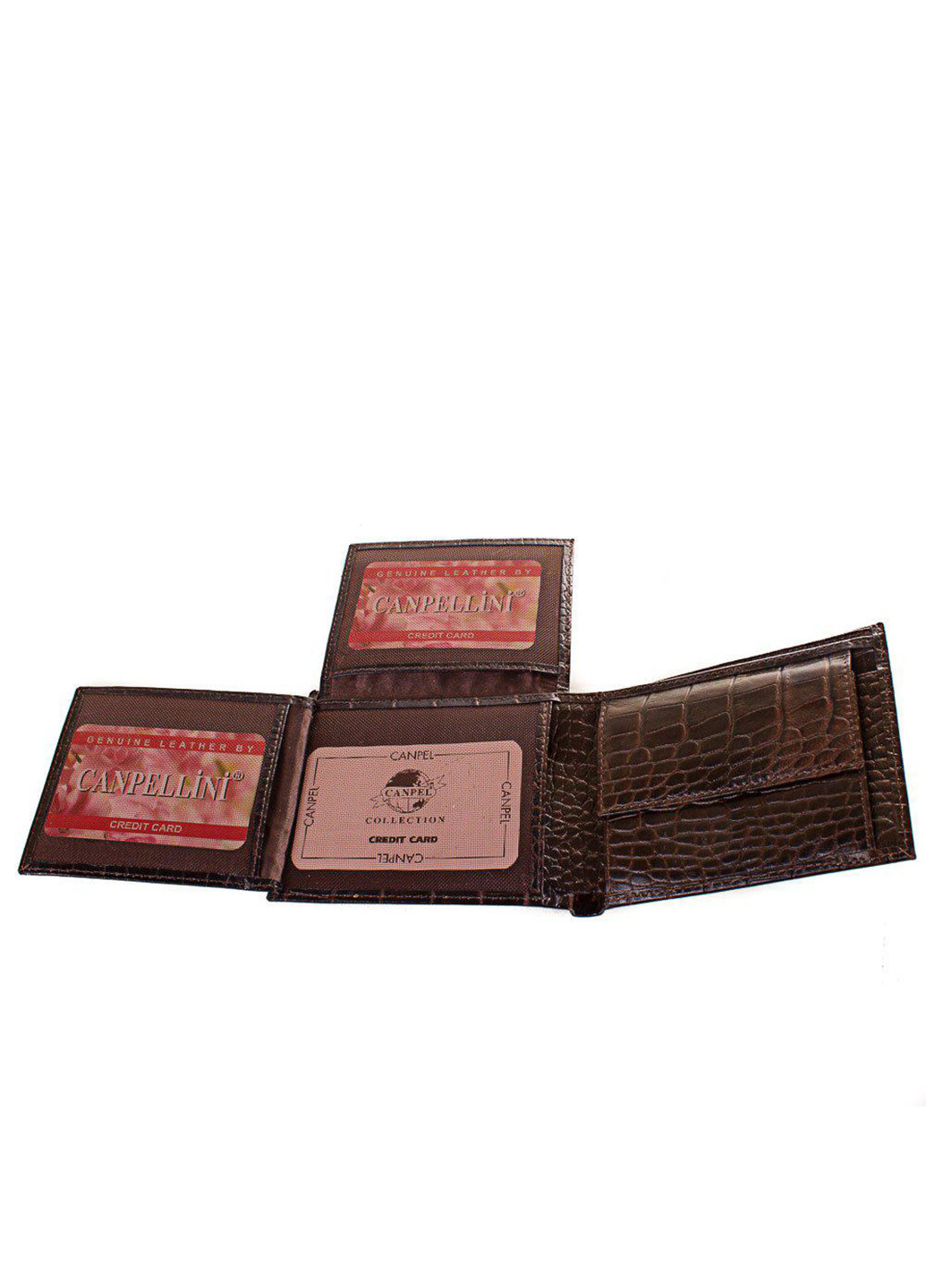 Чоловічий шкіряний гаманець 12,5х9,7х2 см Canpellini (252131774)