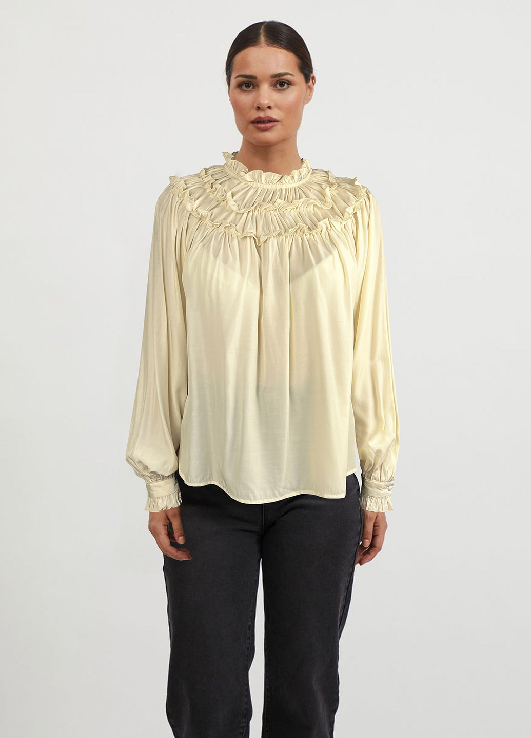 Світло-бежева демісезонна блуза Vero Moda