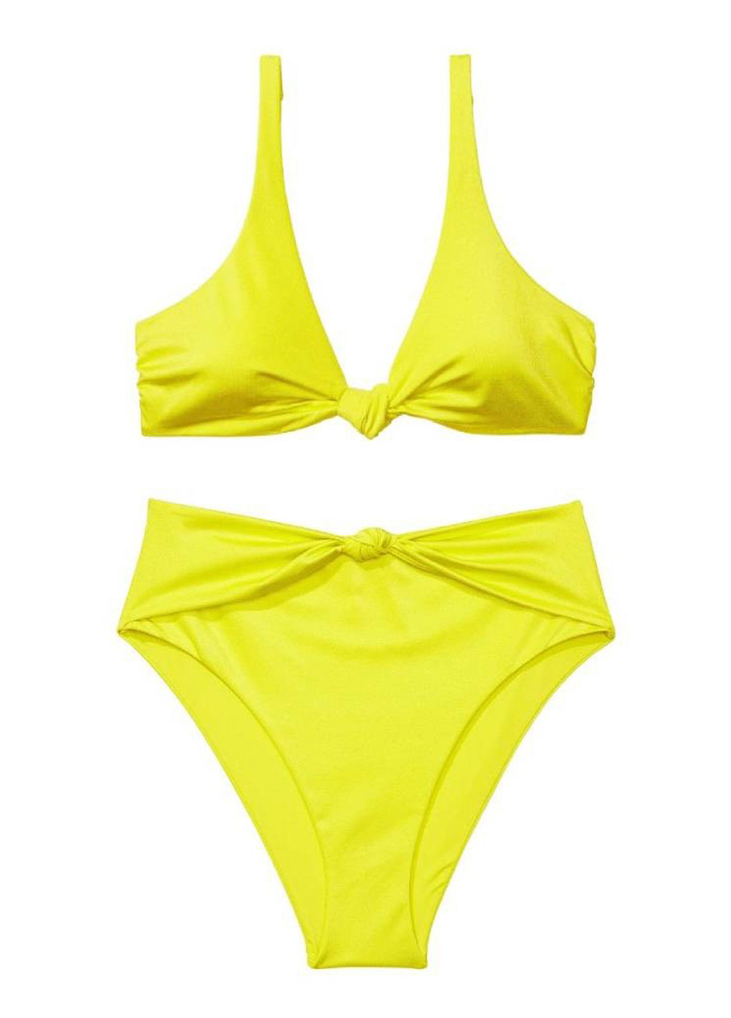 Желтый летний купальник (лиф, трусики) бикини, раздельный Victoria's Secret