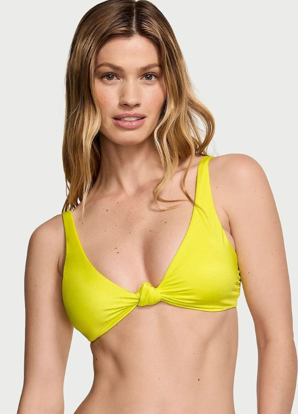 Желтый летний купальник (лиф, трусики) бикини, раздельный Victoria's Secret
