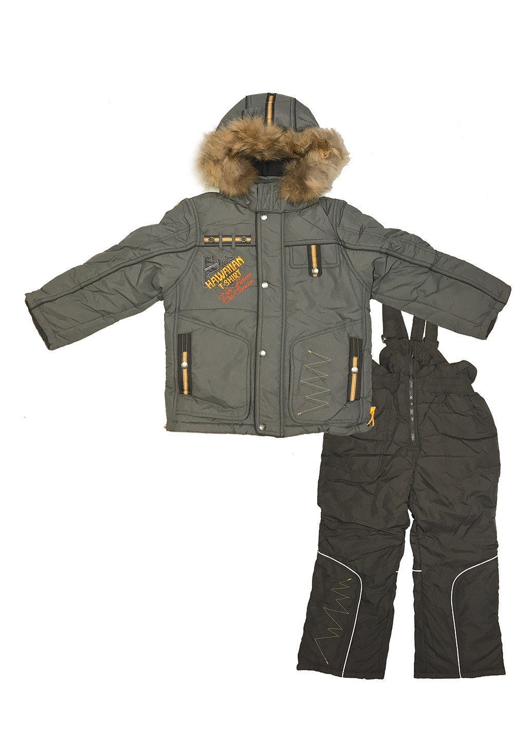 Оливковий (хакі) зимній комплект (куртка, комбинезон) Danilo