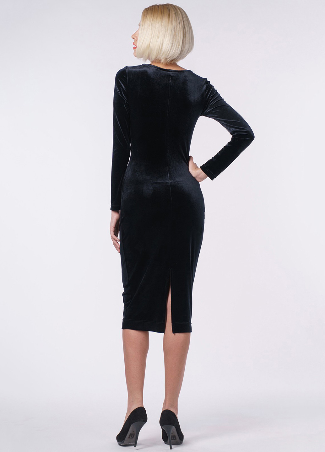 Черное кэжуал платье футляр Evercode однотонное