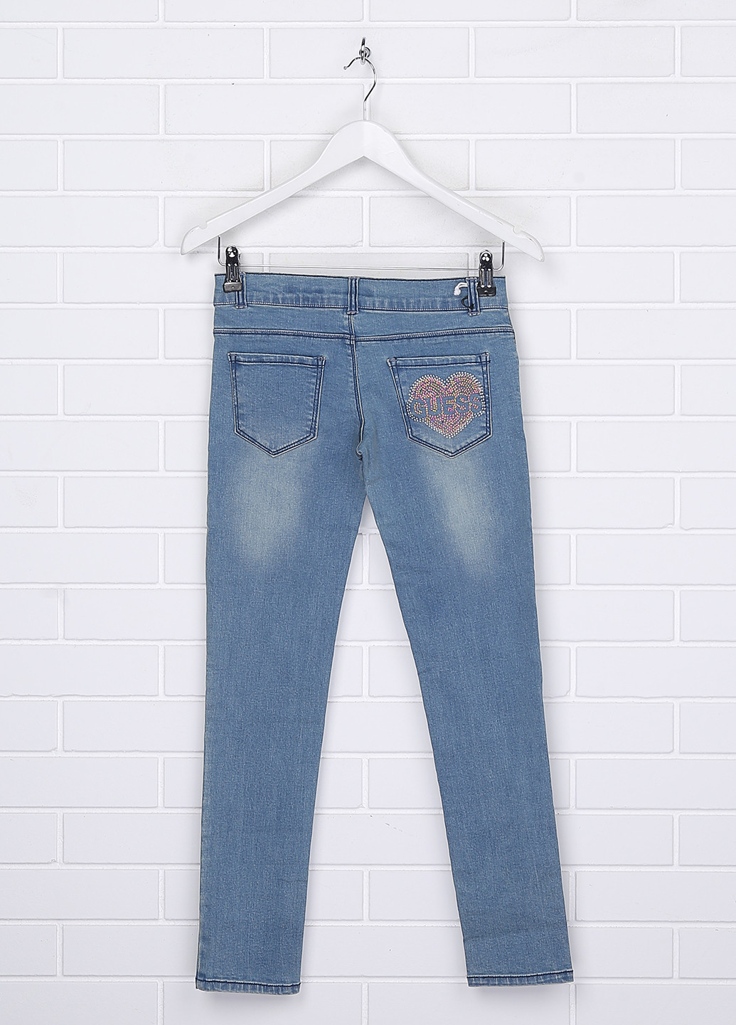 Комбинированные демисезонные зауженные джинсы Guess