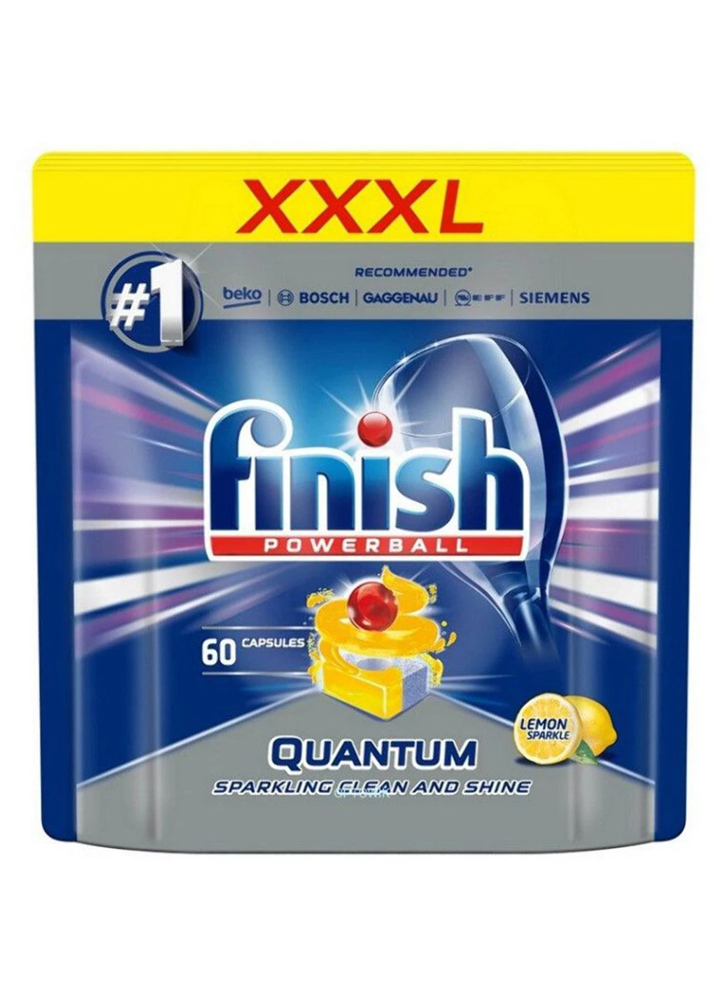 Таблетки для посудомийних машин Quantum Lemon 60 шт. Finish (254661159)