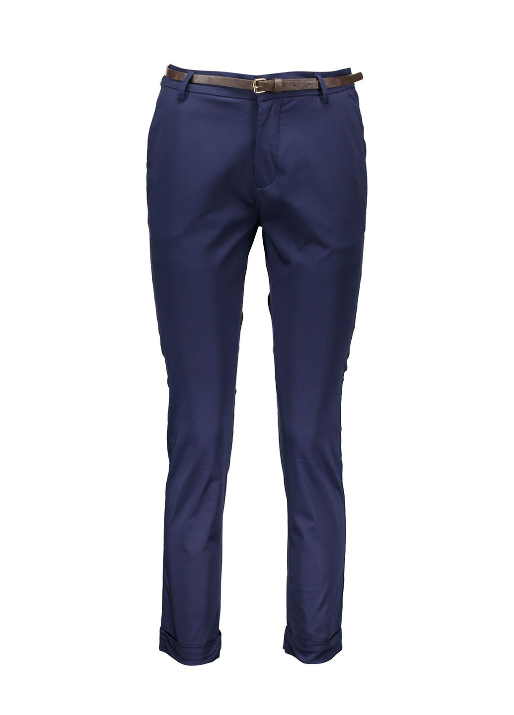 Темно-синие кэжуал демисезонные со средней талией брюки Piazza Italia