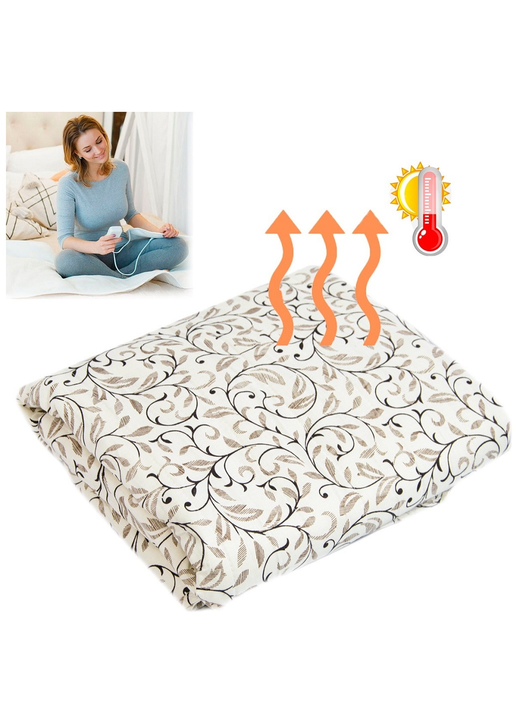 Электрическая простынь электропростынь с подогревом 2 температурных режима 150х118 см (30925-Нов) Francesco Marconi (252431907)