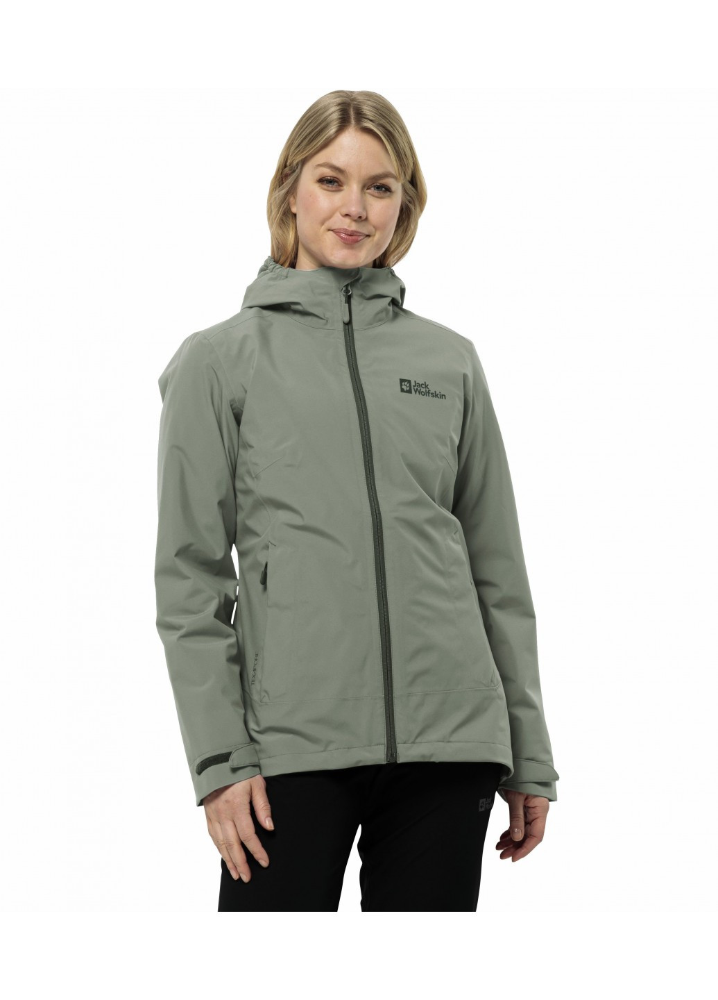 Серо-зеленая демисезонная куртка Jack Wolfskin 1115621_4137