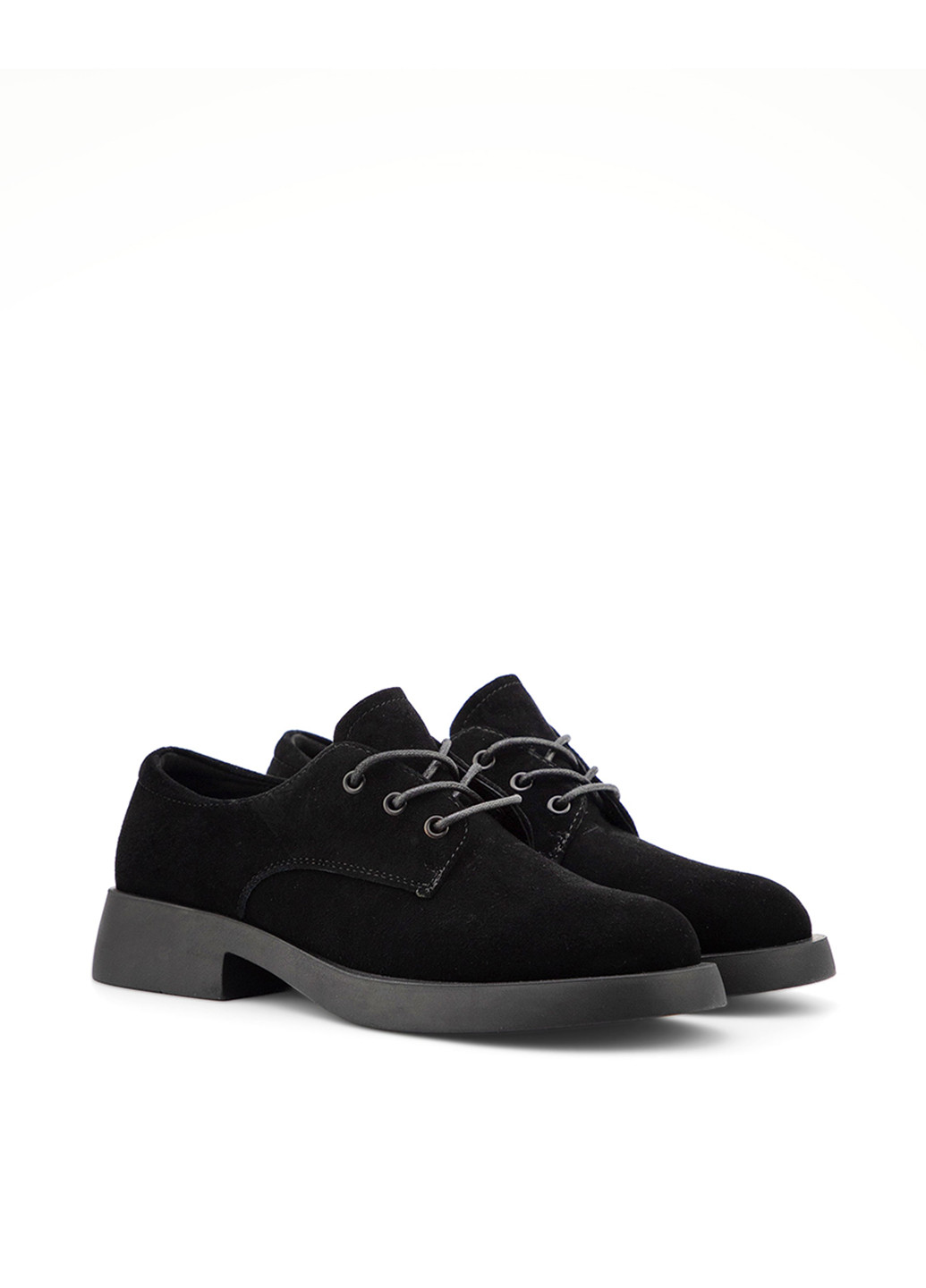 Respect Туфлі дербі чорний з натуральний велюр, україна — демісезон (306619538)