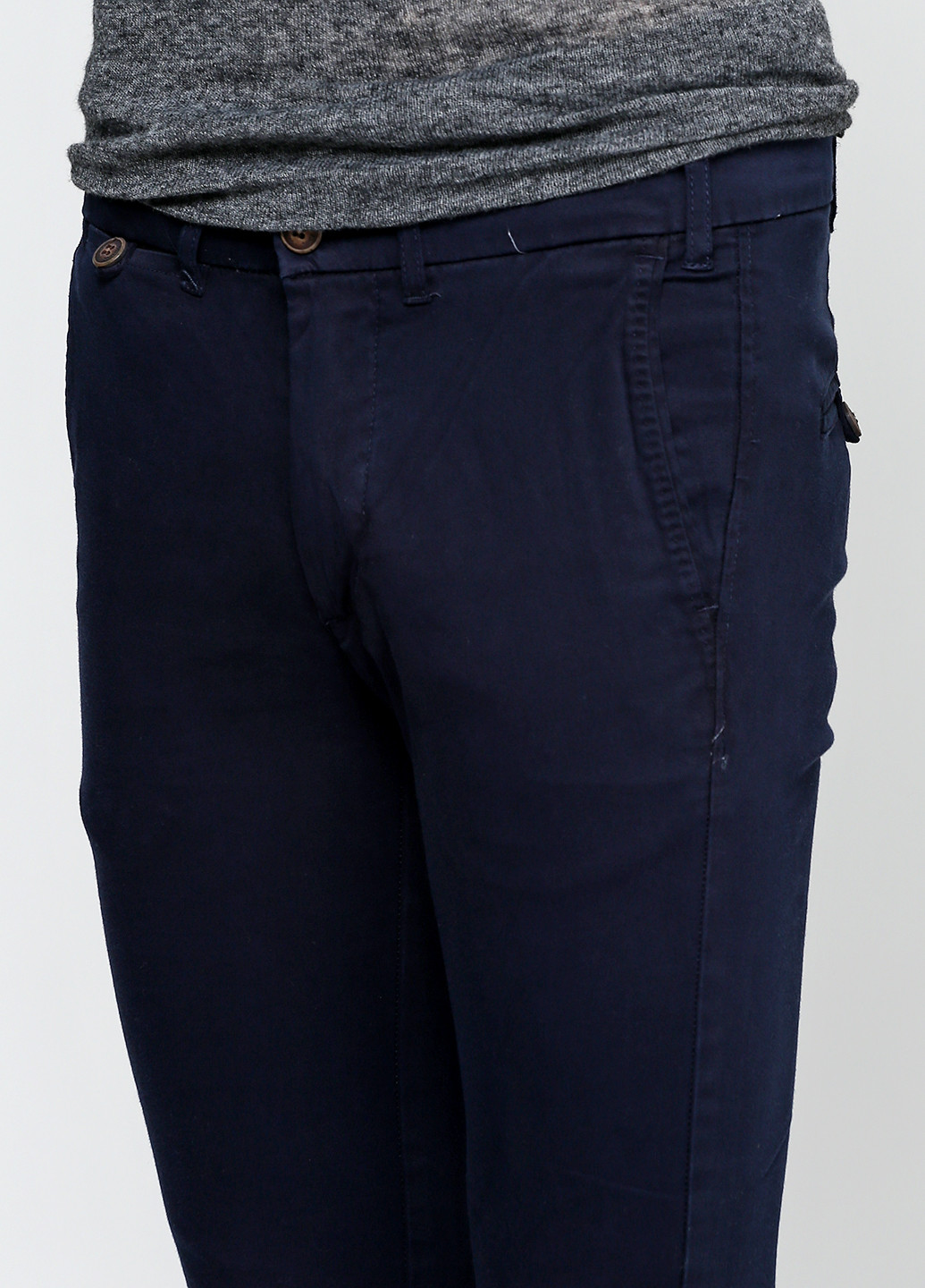 Темно-синие кэжуал демисезонные зауженные брюки Alcott