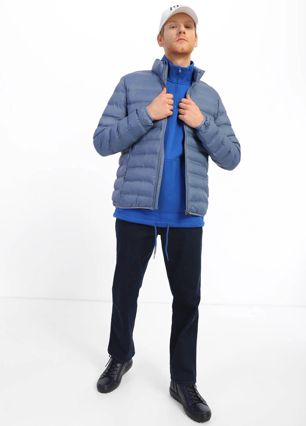 Сіро-синя демісезонна куртка Skechers MJA260M DKBL