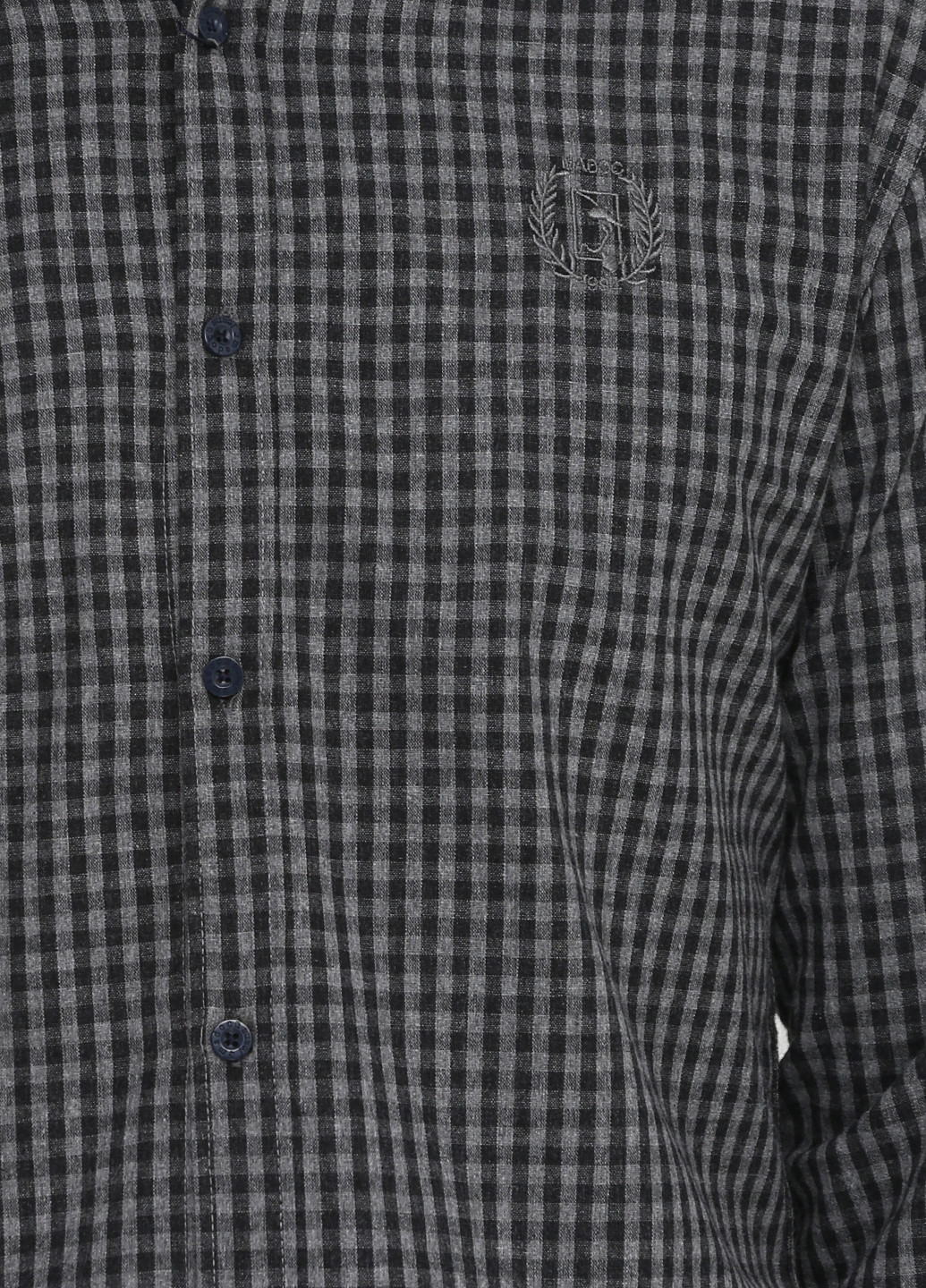 Черная кэжуал рубашка в клетку Madoc с длинным рукавом