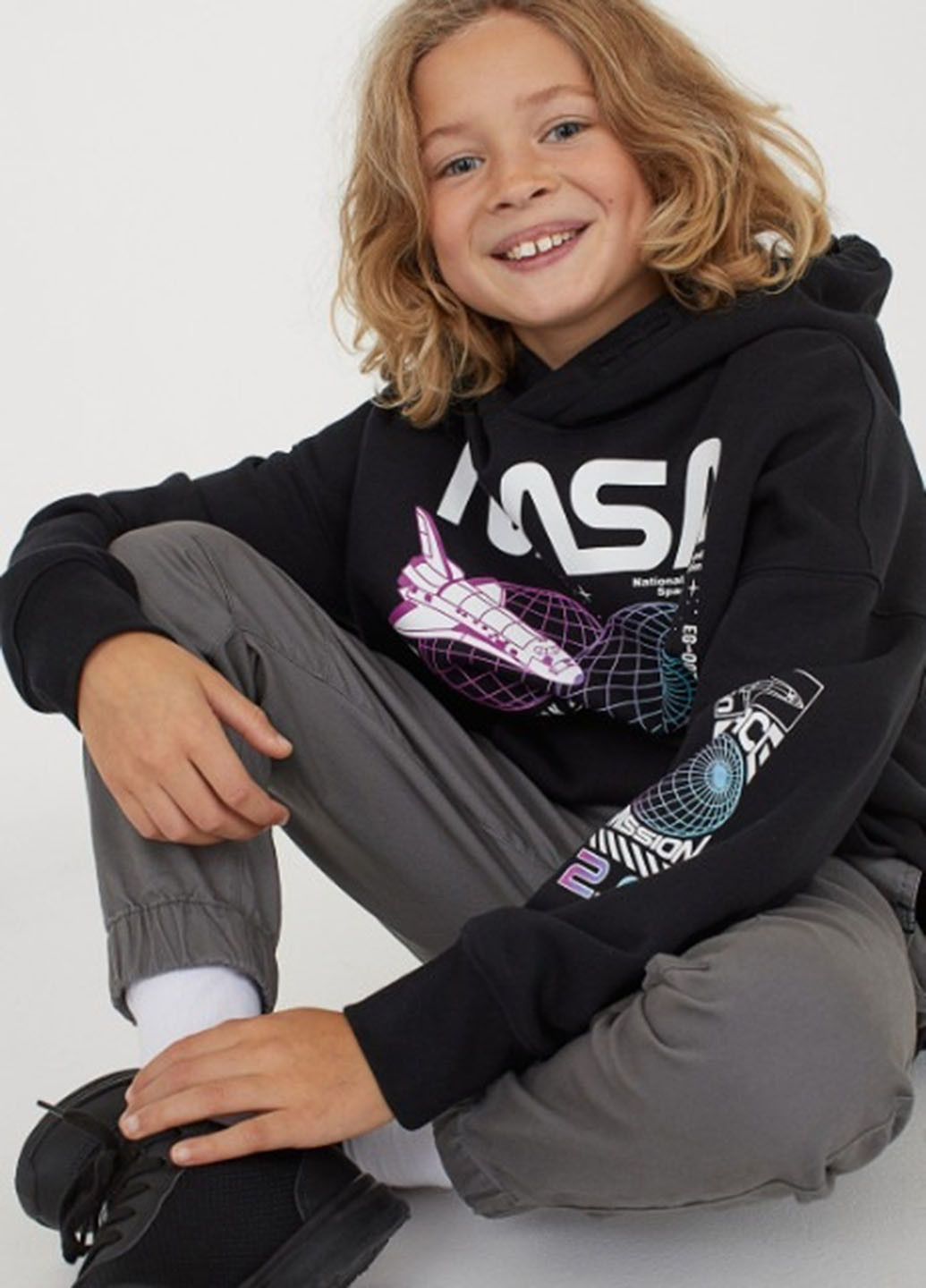 Серые кэжуал демисезонные джоггеры брюки H&M