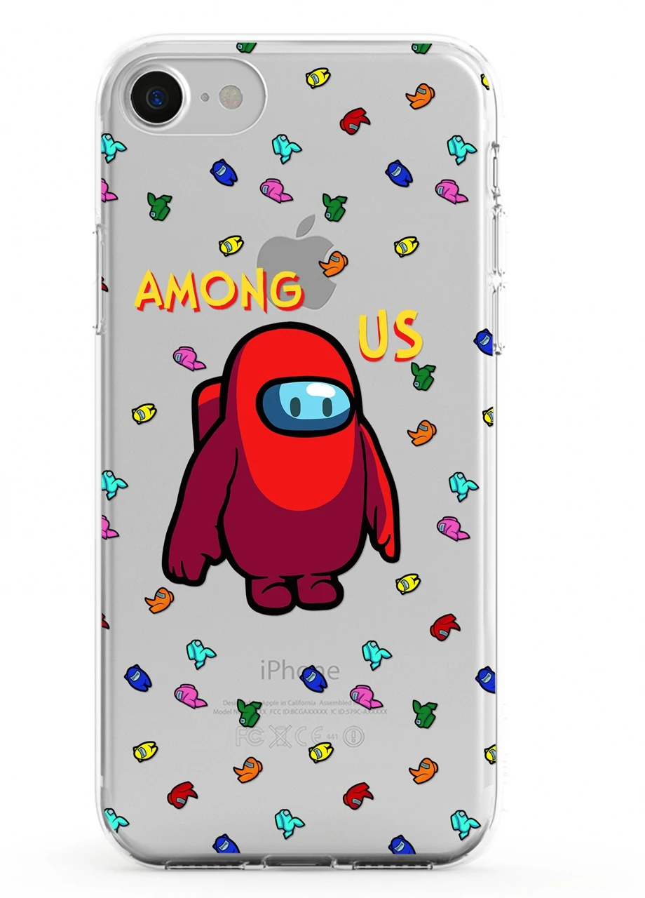 Чохол силіконовий Apple Iphone Xs Амонг Ас Червоний (Among Us Red) (8938-2411) MobiPrint (219565594)