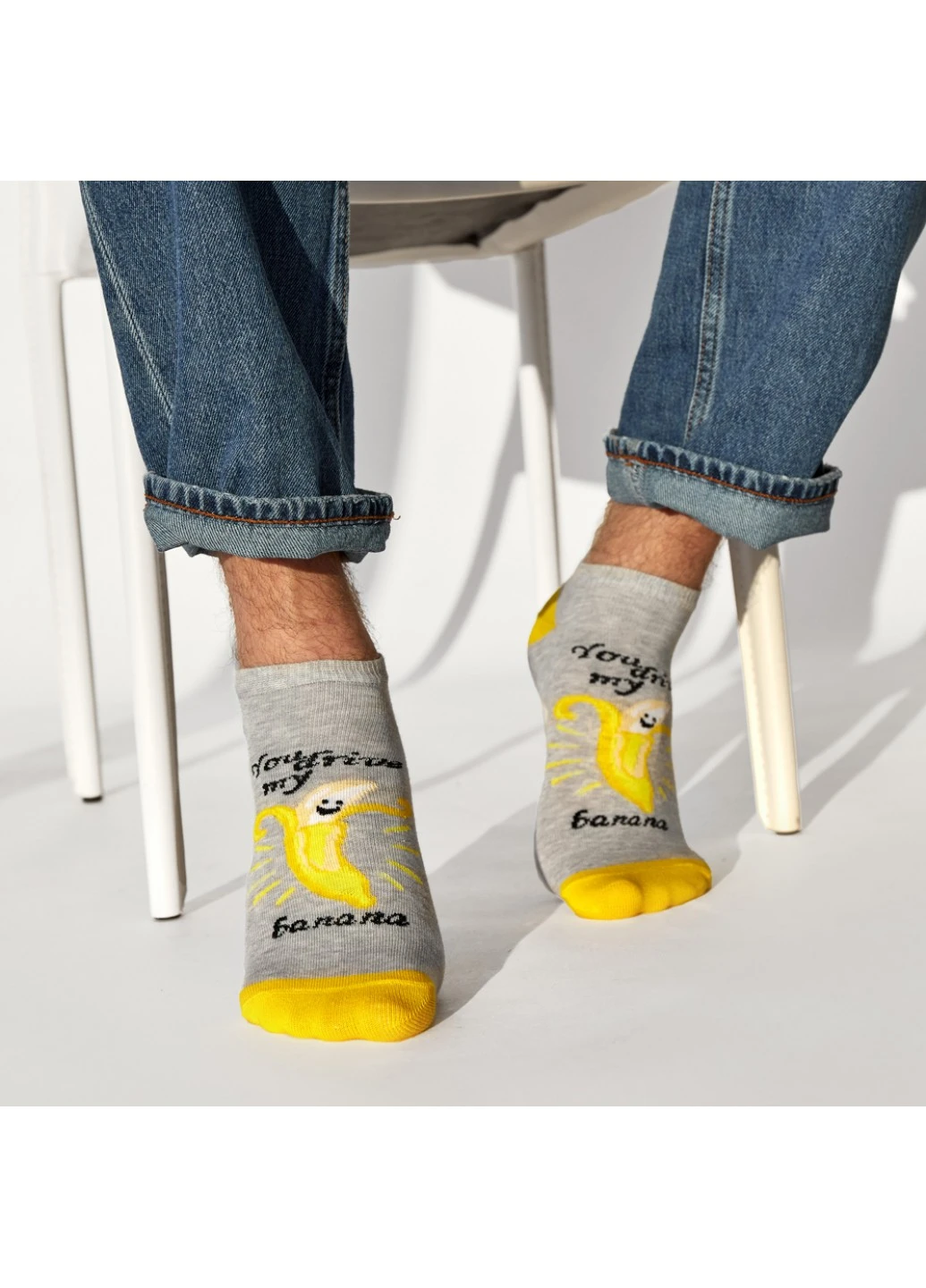 Сірі комплект парних шкарпеток V&T Socks написи (251852313)