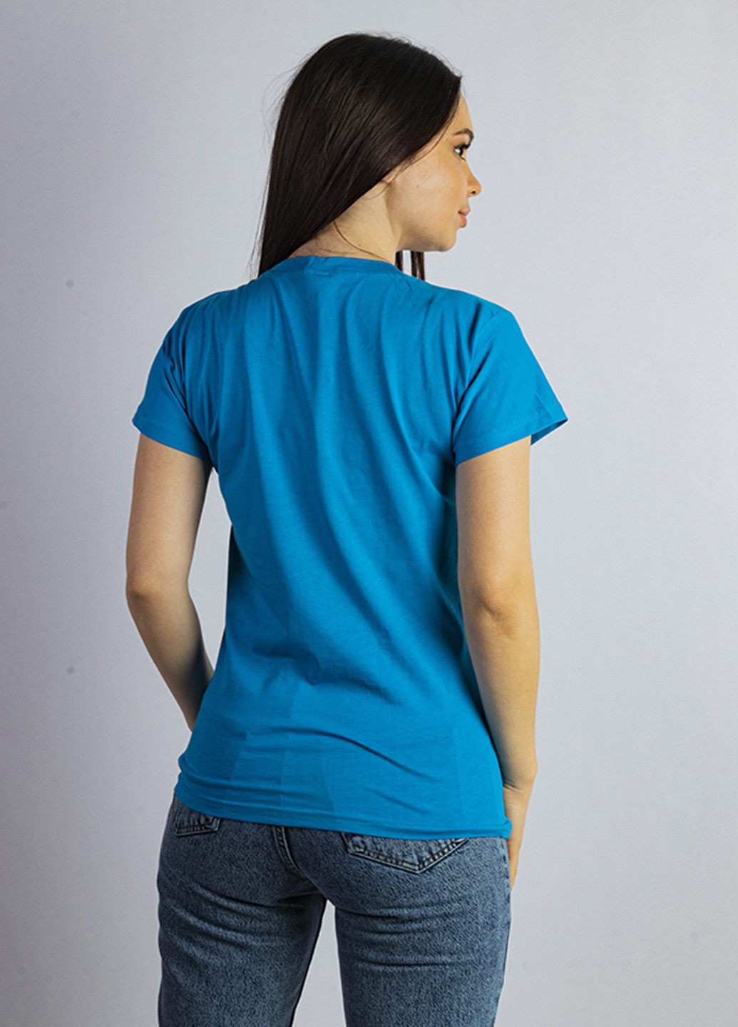 Блакитна літня футболка Time of Style