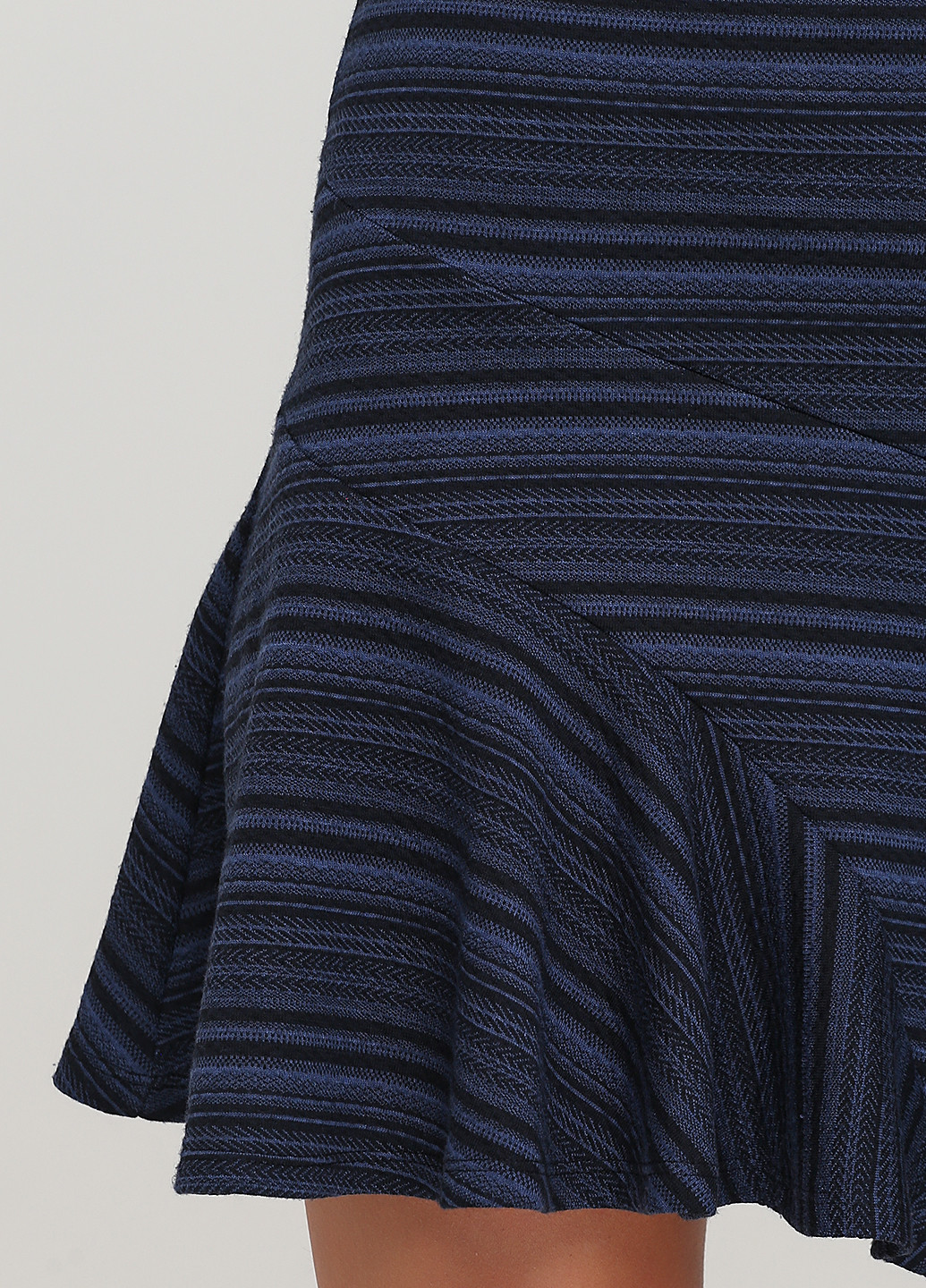 Темно-синяя кэжуал в полоску юбка C&A а-силуэта (трапеция)