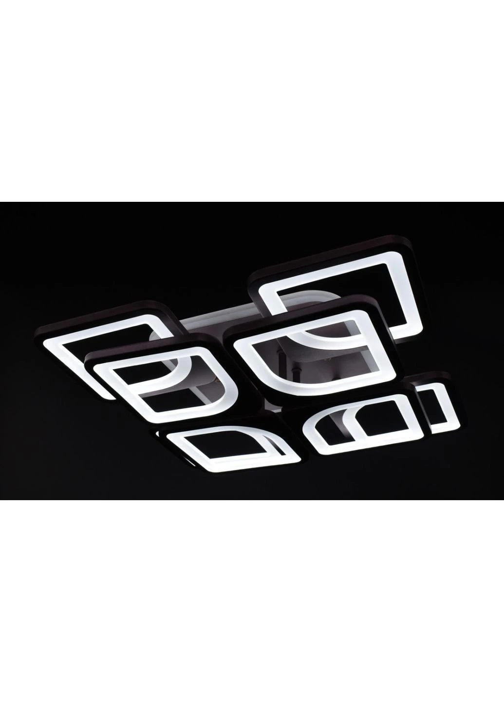 Люстра стельова LED з пультом A2281/4+4S-RGB-cf Коричневий 11х43х43 см. Sunnysky (253527845)