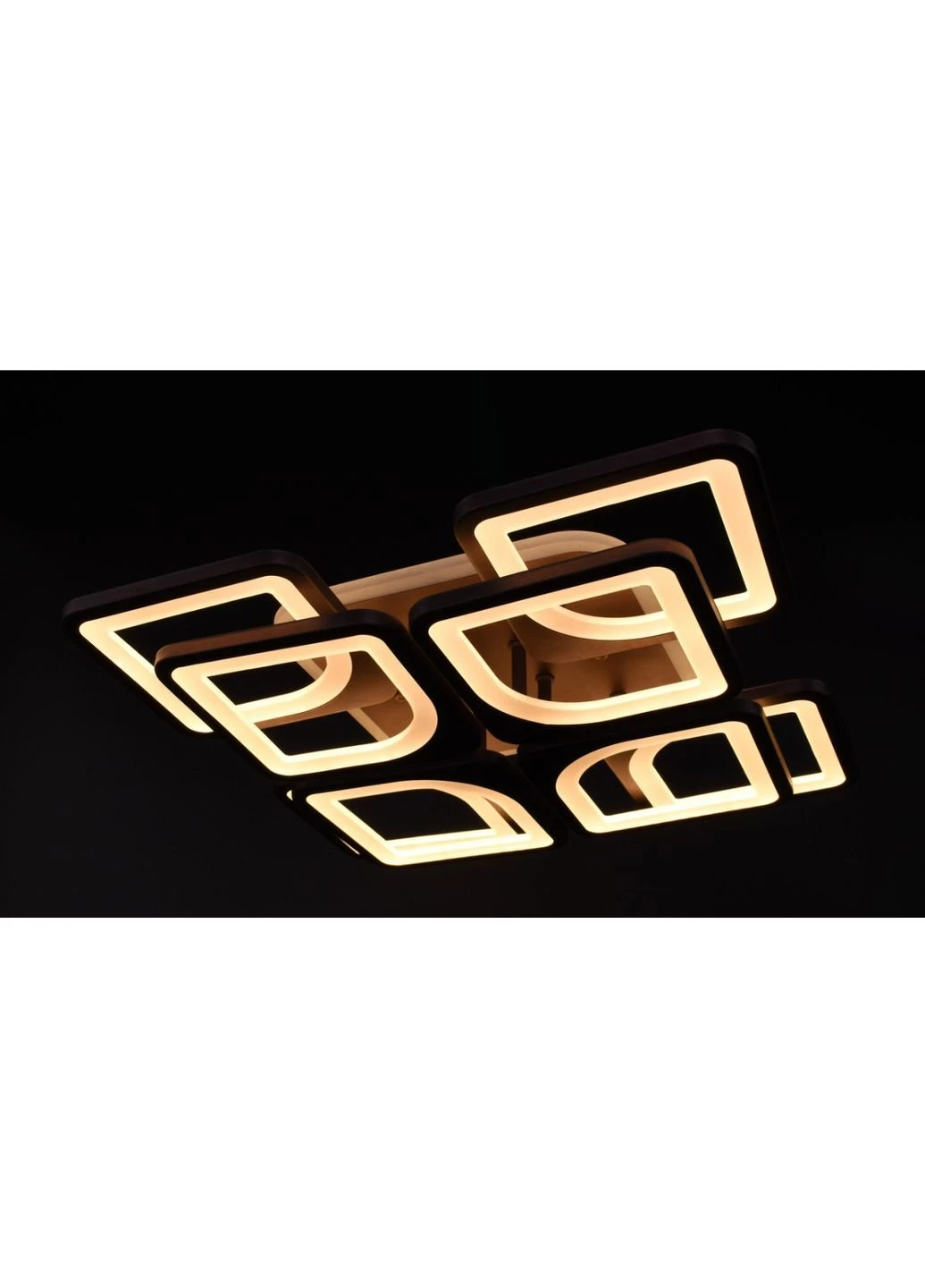 Люстра стельова LED з пультом A2281/4+4S-RGB-cf Коричневий 11х43х43 см. Sunnysky (253527845)