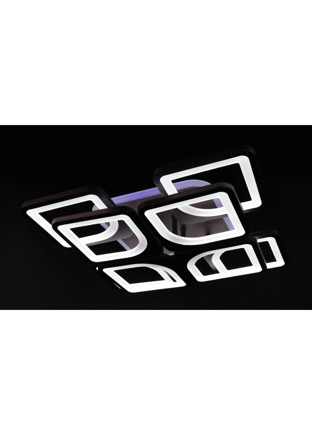 Люстра стельова LED з пультом A2281/4+4S-RGB-cf Коричневий 11х43х43 см. Sunnysky (253527845)