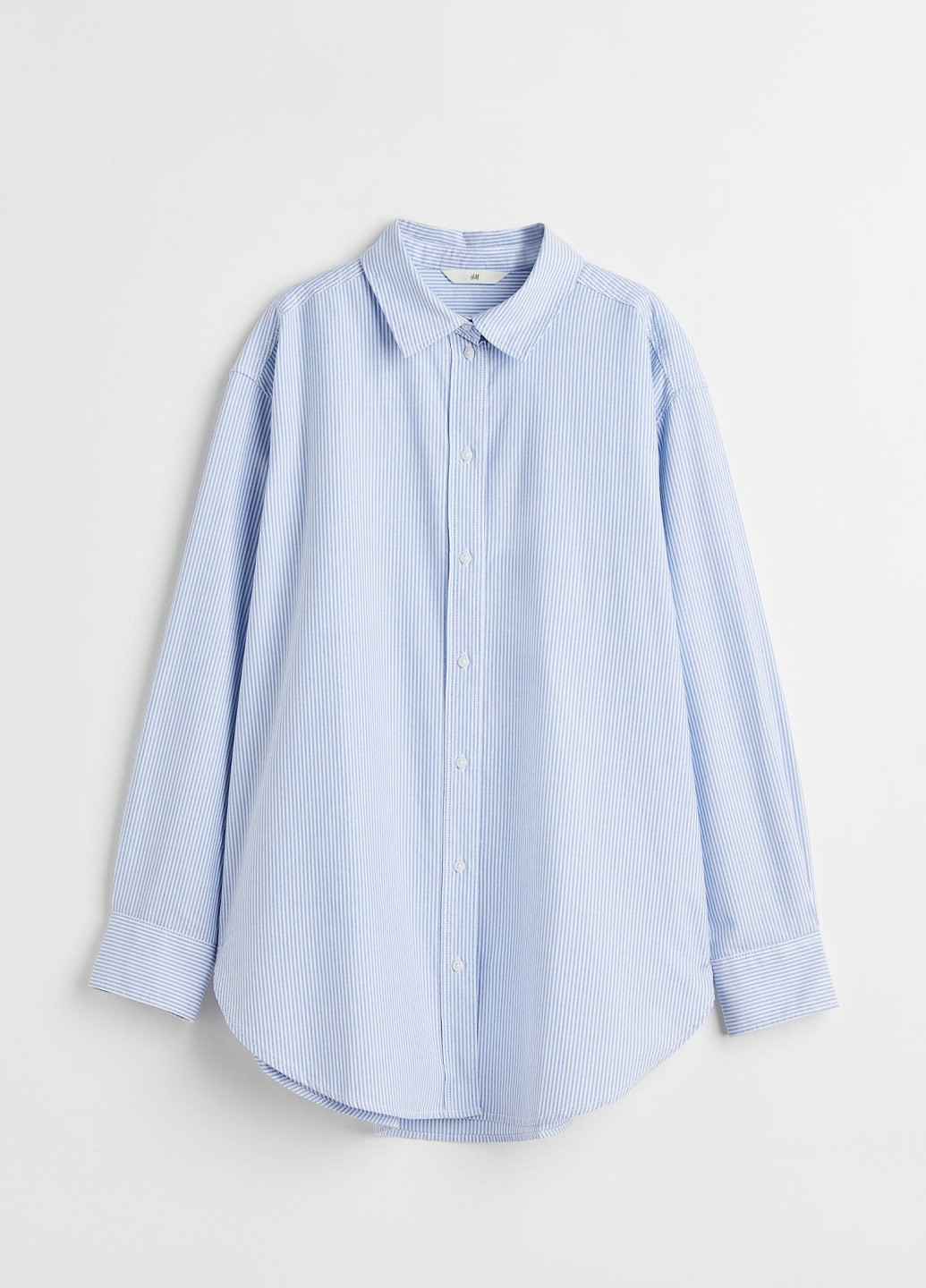 Голубой кэжуал рубашка в полоску H&M