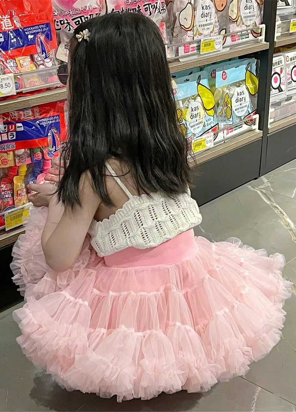 Светло-розовая праздничный однотонная юбка SHEIN пышная