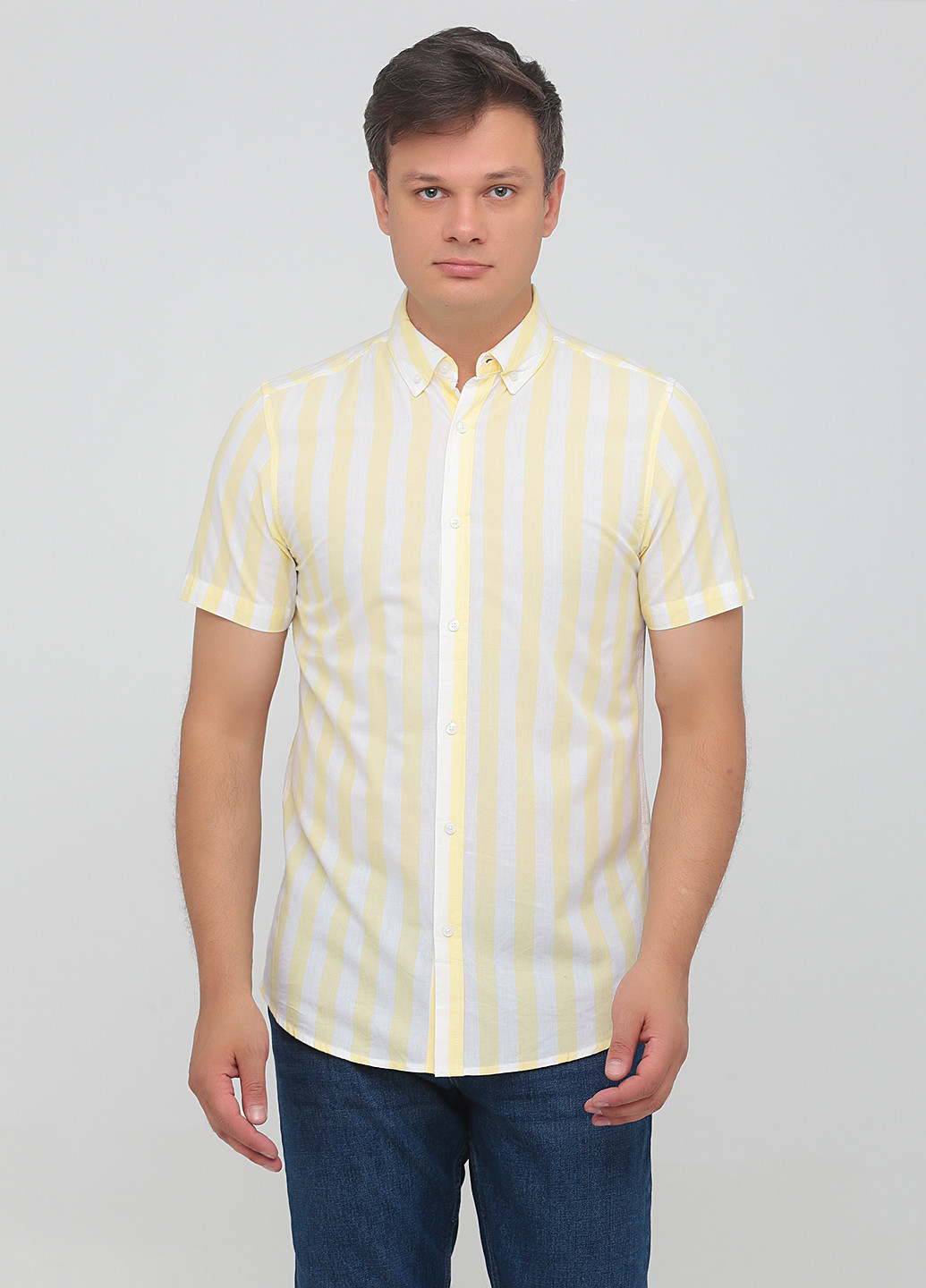 Светло-желтая кэжуал рубашка в полоску Primark