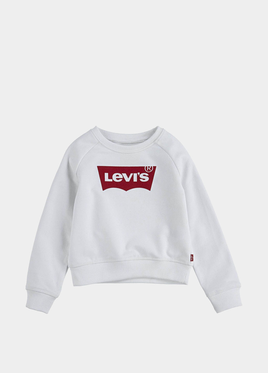 Levi's світшот логотип білий кежуал бавовна, поліестер, трикотаж