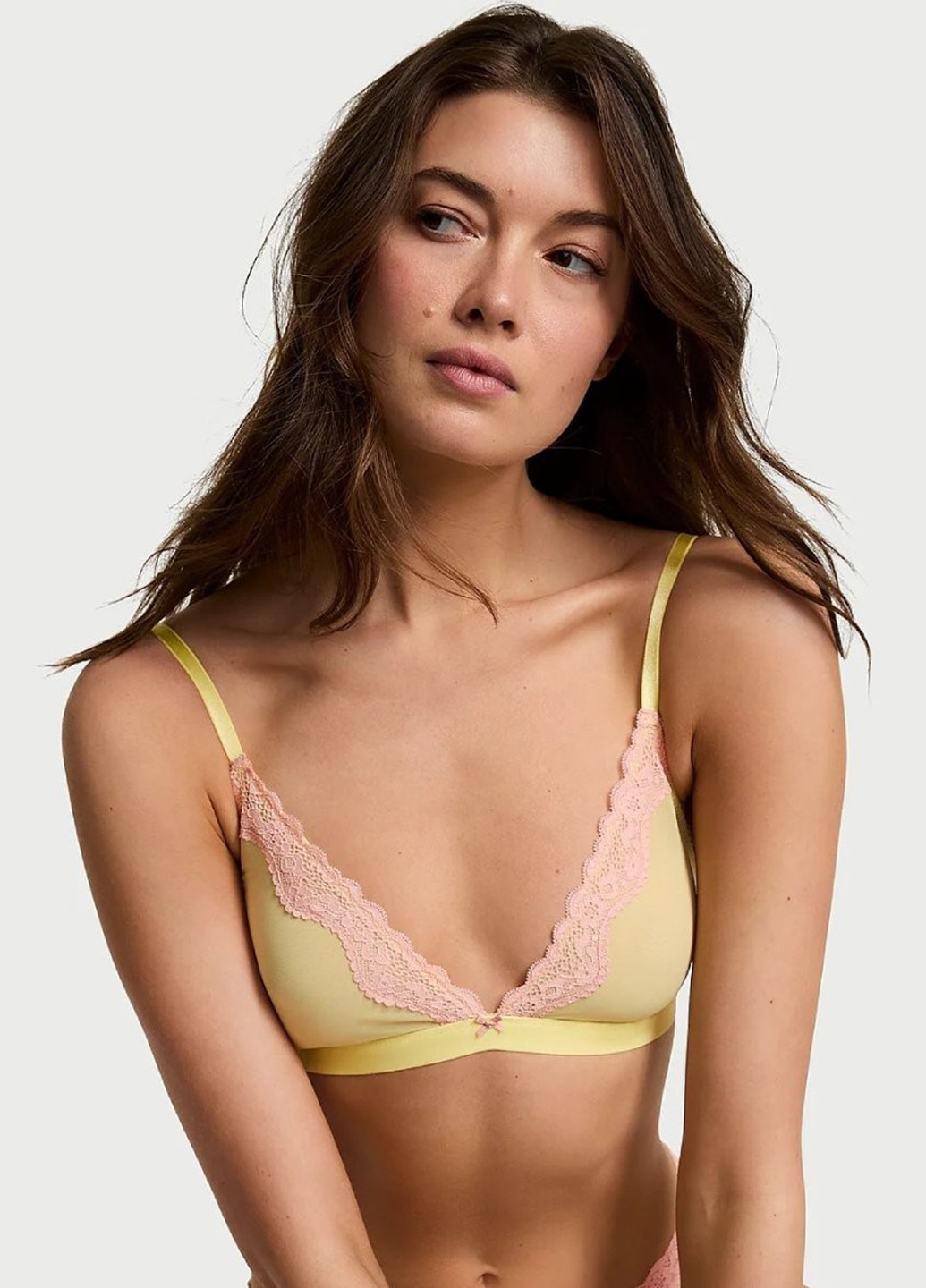 Желтый демисезонный комплект (бюстгальтер, трусики) Victoria's Secret