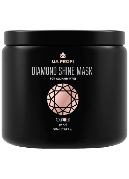 Маска "Діамантовий блиск" для всіх типів волосся Diamond Shine For All Hair Types Mask pH 4.4 UA Profi (250113739)