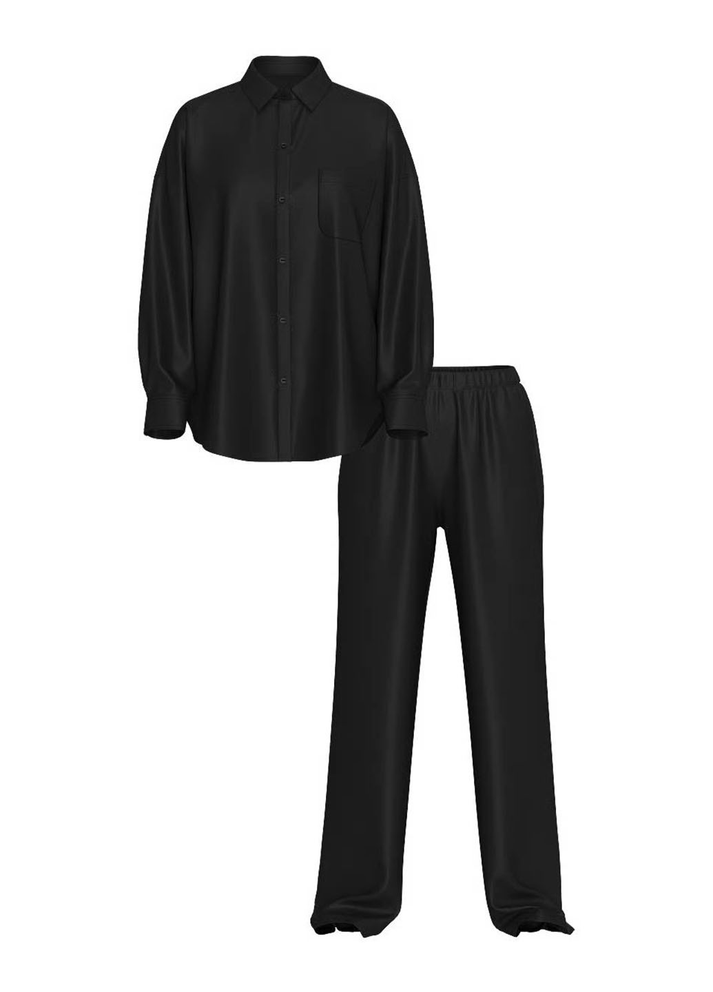 Чорна всесезон піжама (сорочка, штани) сорочка + брюки Victoria's Secret