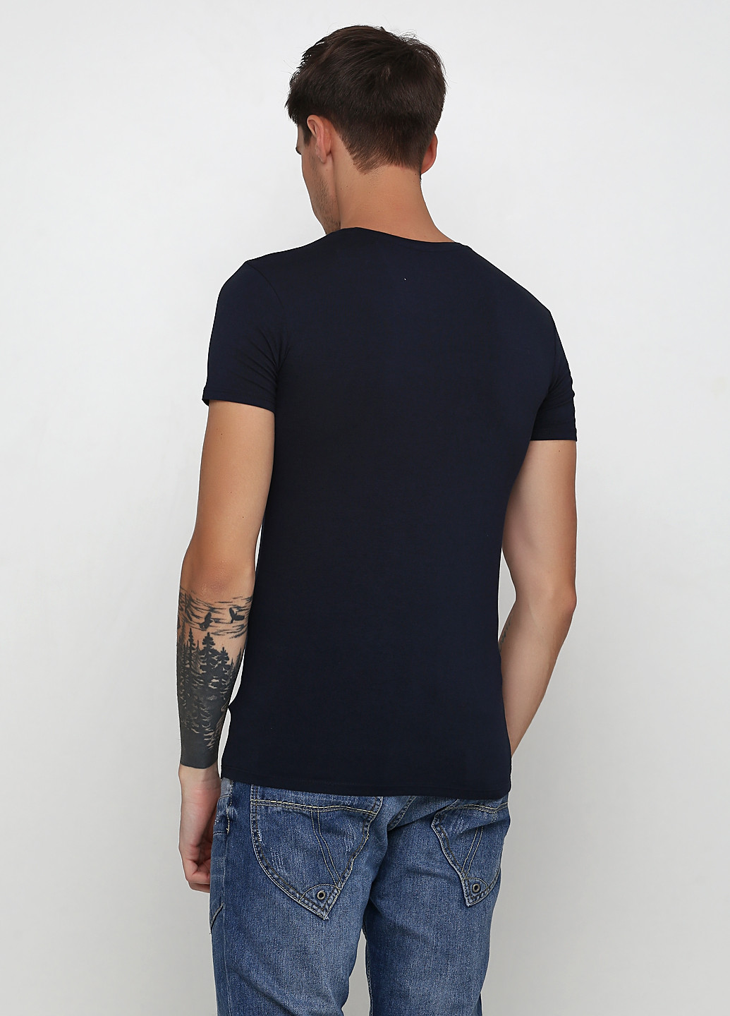 Темно-синяя футболка Jean Pascale