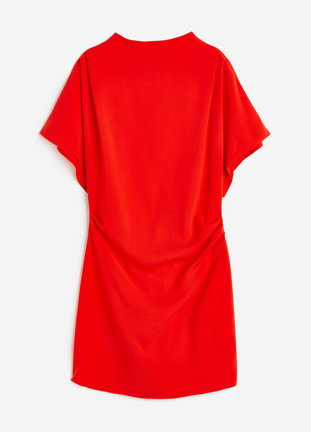 Красное кэжуал платье а-силуэт H&M однотонное