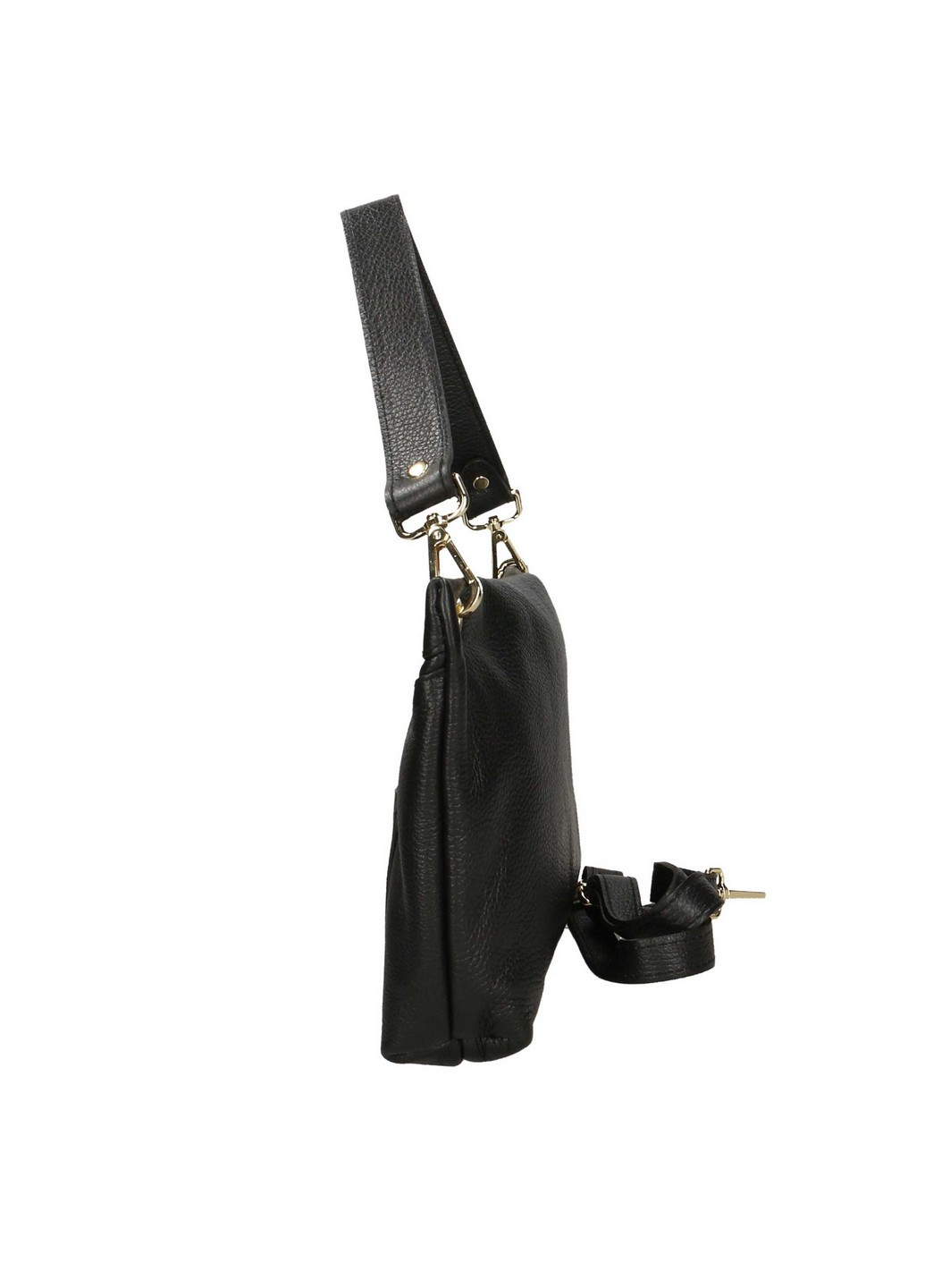 Сумка Italian Bags Клатч однотонная чёрная кэжуал