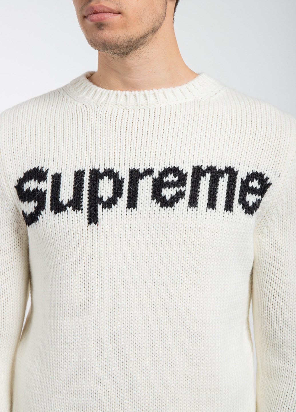 Білий демісезонний светр Supreme Spain