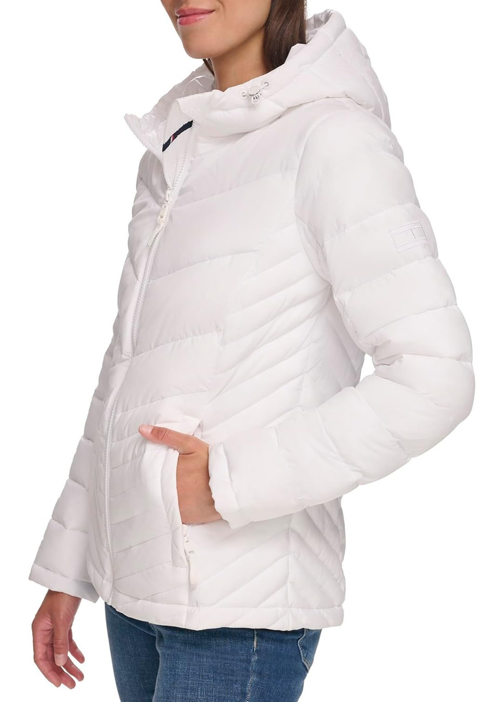 Біла демісезонна куртка Tommy Hilfiger