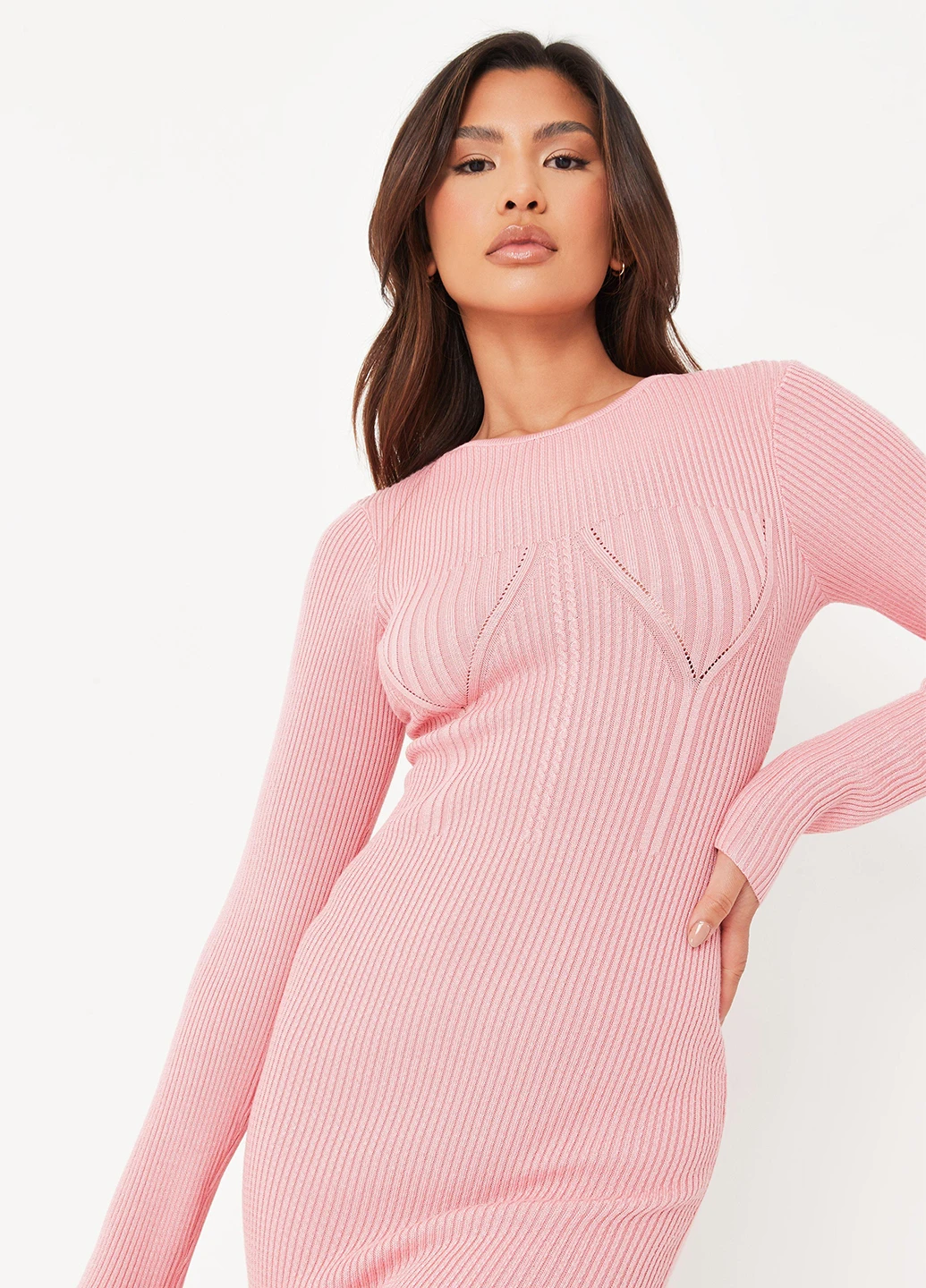 Рожева кежуал сукня сукня светр Missguided однотонна