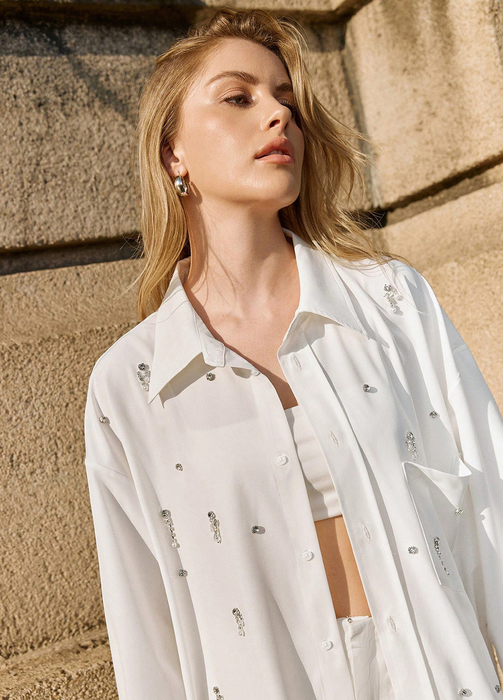 Белая блуза SHEIN