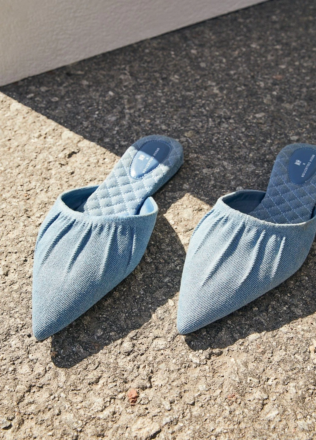 Голубые мюли H&M