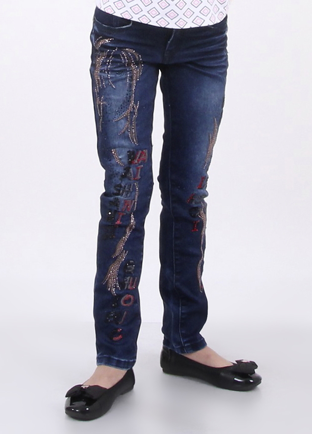 Темно-синие демисезонные прямые джинсы LEVINDER JEANS