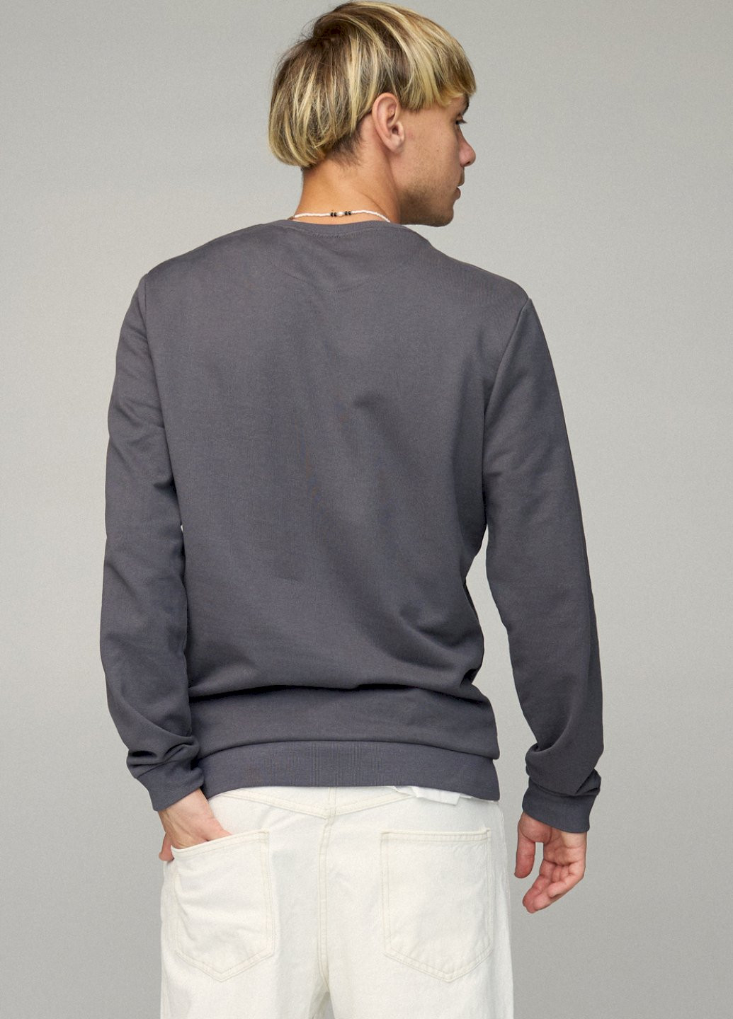 Темно-серый свитшот мужской basic /no flis/ YAPPI (252258393)