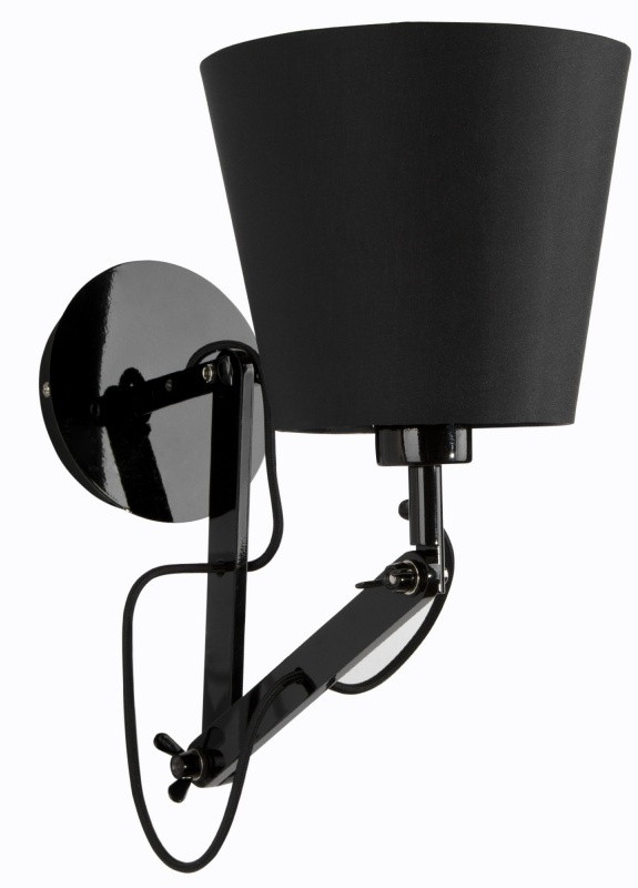 Бра настінне накладне у спальню для читання модерн BL-132W/1 E27 BK Brille (253894466)