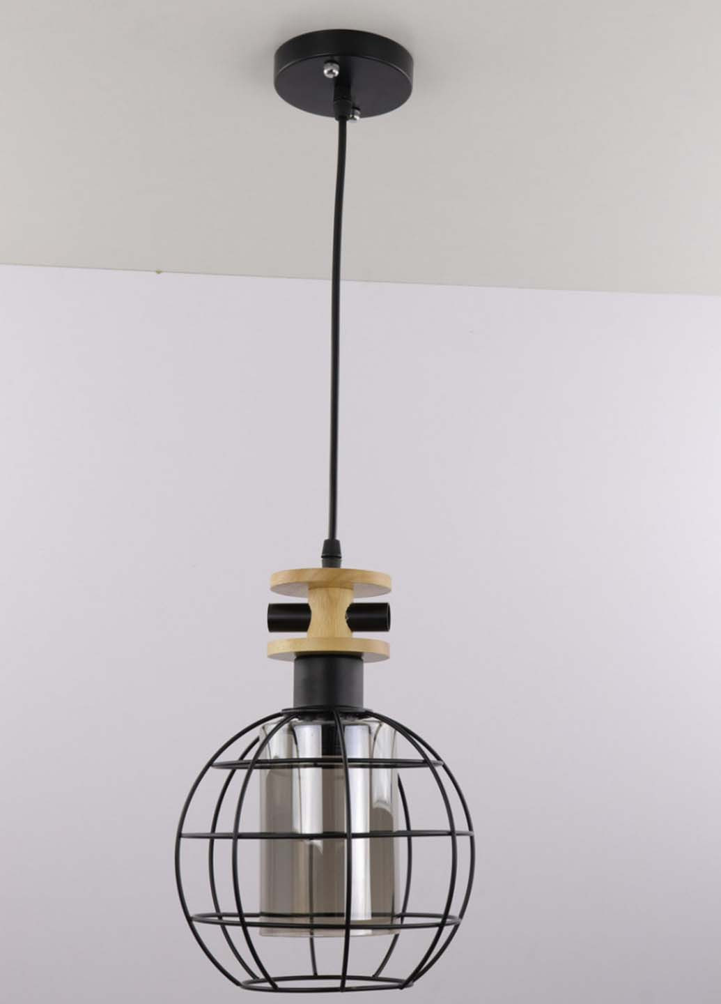 Люстра стельова підвісна в стилі LOFT (лофт) 12166/1-big-gr Чорний 35х19х19 см. Handmade (234538218)